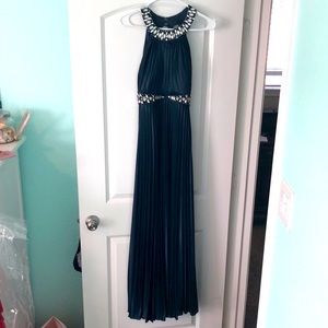Sequin Hearts navy blue prom dress, juniors size 5.